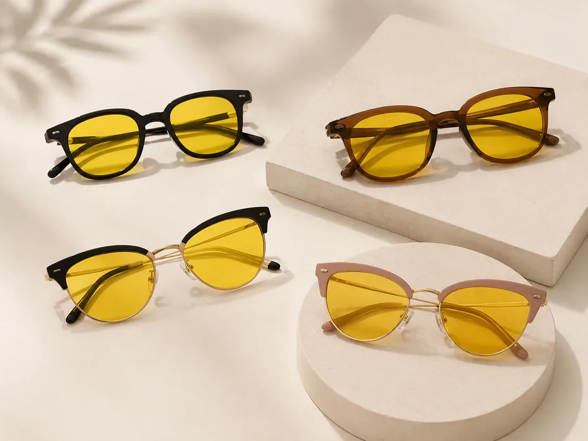 Cele patru rame NEUROS Amber: cat eye negru și bej, unisex pătrat negru și maro